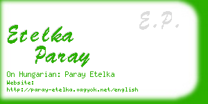 etelka paray business card